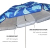 image:imageAMMSUN XL Chair Umbrella with Universal Clamp Adjustable 52 inches and 360degree Swivel UPF 50 Portable Clamp on Camping or Beach Chair Stroller Wheelchair Golf cart Sharks Largesized