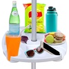 image:imageAMMSUN 17 Portable Beach Umbrella Table Tray Attachment White