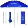 image:imageAMMSUN 6ft Folded Portable Travel Beach Umbrella with Sand Anchor Tilt Air vent UPF 50UV Protection Fit In Suitcase Compact Foldable Telescopic umbrellas for Patio Garden Beach Pool Sky Blue65ft Blue