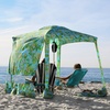 image:imageAMMSUN Beach Cabana 6565 Beach Canopy Easy Set up and Take Down Cabana Tent with Sand Pockets Instant Sun Shade with Side Wall Coral TropicalDazzling Banana