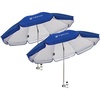 image:imageAMMSUN Chair Umbrella with Universal Clamp Adjustable 47 inches and 360 Swivel amp UPF 50 Protection Portable Sun Umbrella Secure Clip on CampingBeach Chairs Stroller Wheelchair Golf cart Lounger Blue LargesizedBlue2 PACK
