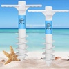 image:imageAMMSUN Heavy Duty Beach Umbrella Sand Anchor Base amp Umbrellas Hanging HookWhite 2 pcs