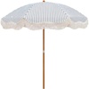 image:imageAMMSUN Upgraded Boho Fringe Umbrella 65ft Canvas UmbrellaNavy Blue Stripes