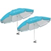 image:imageAMMSUN XL Chair Umbrella with Universal Clamp Adjustable 47 inches and 360degree Swivel UPF 50 Portable Clamp on Camping or Beach Chair Stroller Wheelchair Golf cart Bright Blue 2 PACKBright Blue2 PACK