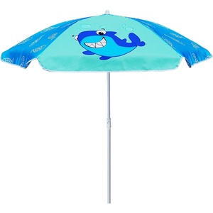 image:imageAMMSUN 5ft little tikes umbrella for picnic tablekids beach umbrella UPF50 Protection Ideal for sand play camping garden and outdoor funClownfish5ft Blue FishShark