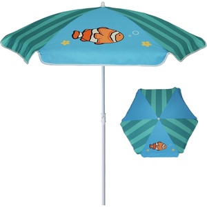image:imageAMMSUN 5ft little tikes umbrella for picnic tablekids beach umbrella UPF50 Protection Ideal for sand play camping garden and outdoor funClownfish5ft Green Clownfish