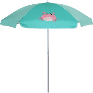 image:imageAMMSUN 5ft little tikes umbrella for picnic tablekids beach umbrella UPF50 Protection Ideal for sand play camping garden and outdoor funClownfish5ft Green Crab