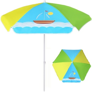 image:imageAMMSUN 5ft little tikes umbrella for picnic tablekids beach umbrella UPF50 Protection Ideal for sand play camping garden and outdoor funClownfish5ft Green Yellow Boat