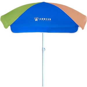 image:imageAMMSUN 5ft little tikes umbrella for picnic tablekids beach umbrella UPF50 Protection Ideal for sand play camping garden and outdoor funClownfish5ft GreenBlue