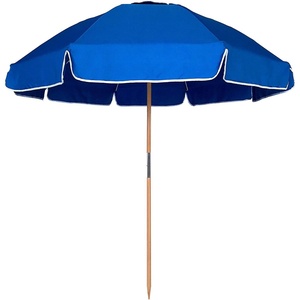 image:imageAMMSUN 75ft High Wind Beach Umbrella with Air Vent amp Ash Wood PoleBlue