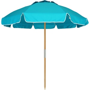 image:imageAMMSUN 75ft High Wind Beach Umbrella with Air Vent amp Ash Wood PoleLake Green