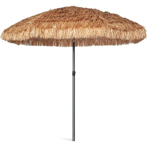 image:imageAMMSUN 75ft Hula Thatched Tiki Patio Beach Umbrella Hawaiian Style 10 Ribs UPF 50 with Tilt Carry Bag for Outdoor Tiki Bar Tropical Palapa Patio Garden Beach Pool Backyard Natural ColorNatural