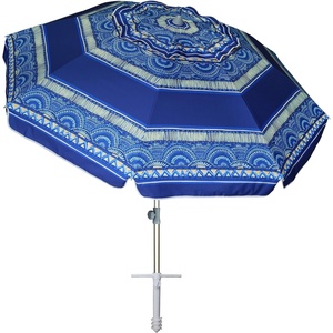 image:imageAMMSUN 7ft Heavy Duty High Wind Beach Umbrella Parasols with Sand Anchor Vent Tilt UV 50 Sun Protection Portable Outdoor Sunshade Umbrellas Carry Bag for Patio Garden Pool Backyard BlueSpray Pavilion Blue