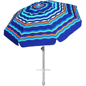 image:imageAMMSUN 7ft Heavy Duty High Wind Beach Umbrella Parasols with Sand Anchor Vent Tilt UV 50 Sun Protection Portable Outdoor Sunshade Umbrellas Carry Bag for Patio Garden Pool Backyard BlueBlue Torrent