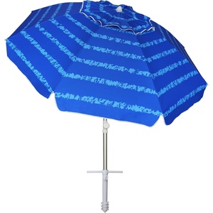 image:imageAMMSUN Beach Umbrellas for Sand Heavy Duty Wind Portable 65ftSilence Blue