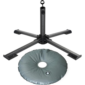 image:imageAMMSUN Foldable Portable Beach Umbrella Stand Patio Umbrella Base HolderBlack