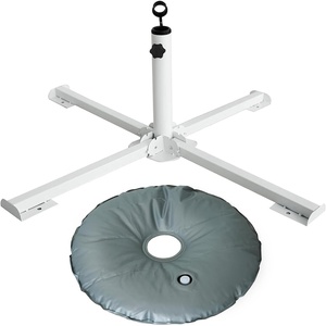 image:imageAMMSUN Foldable Portable Beach Umbrella Stand Patio Umbrella Base HolderWhite