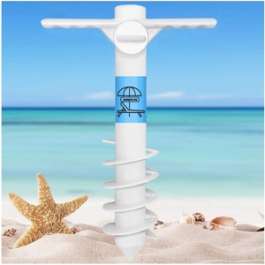 image:imageAMMSUN Heavy Duty Beach Umbrella Sand Anchor Base amp Umbrellas Hanging HookWhite