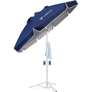 image:imageAMMSUN Shade Umbrella Premium Portable Umbrella with Stand 65ft Lightweight Free Standing Canopy for Sporting Games Adjustable Instant Sun Protection and Easy to Carry TurquoiseNavy Blue