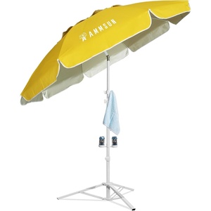 image:imageAMMSUN Shade Umbrella Premium Portable Umbrella with Stand 65ft Lightweight Free Standing Canopy for Sporting Games Adjustable Instant Sun Protection and Easy to Carry TurquoiseYellow